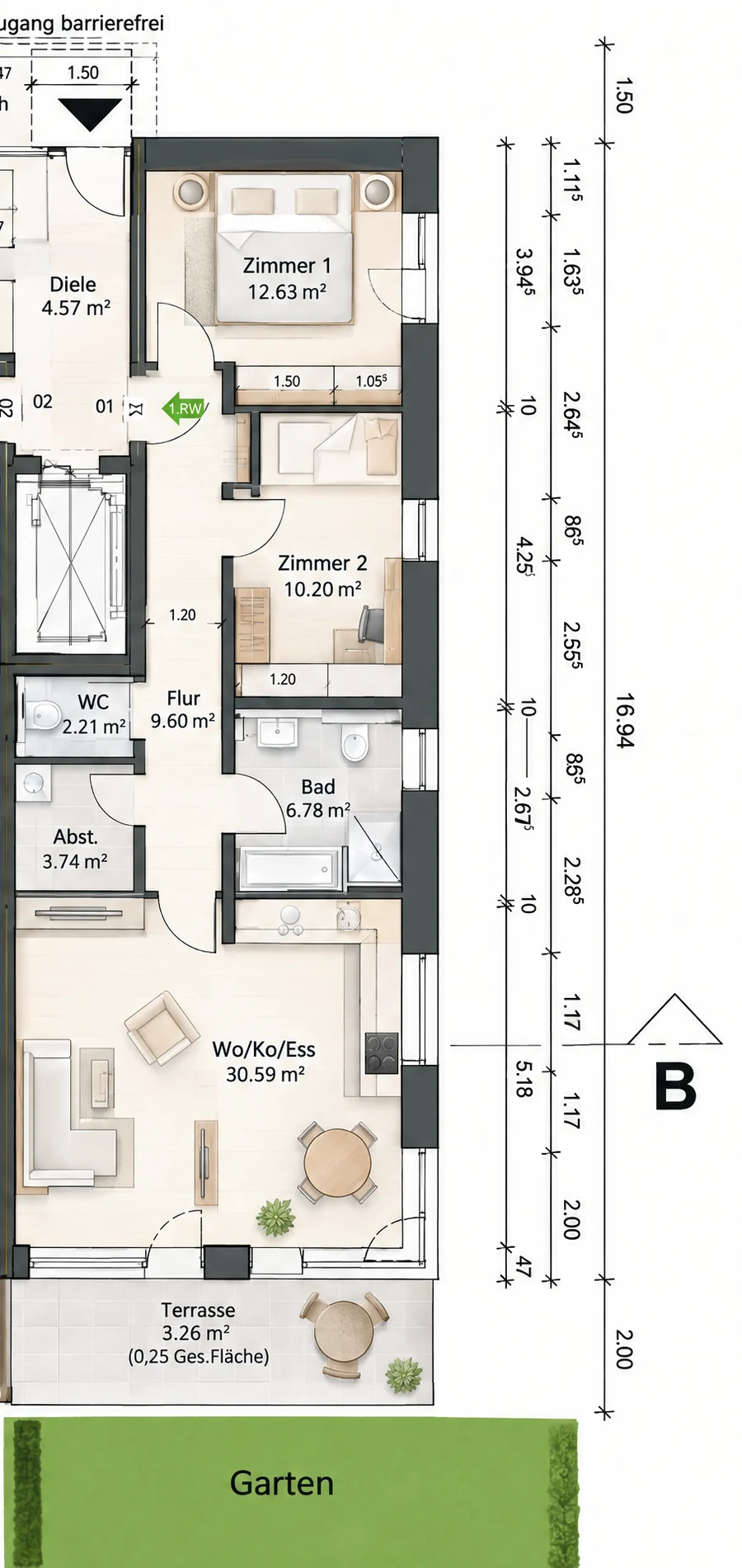 Floor plan WE 01, Ground floor