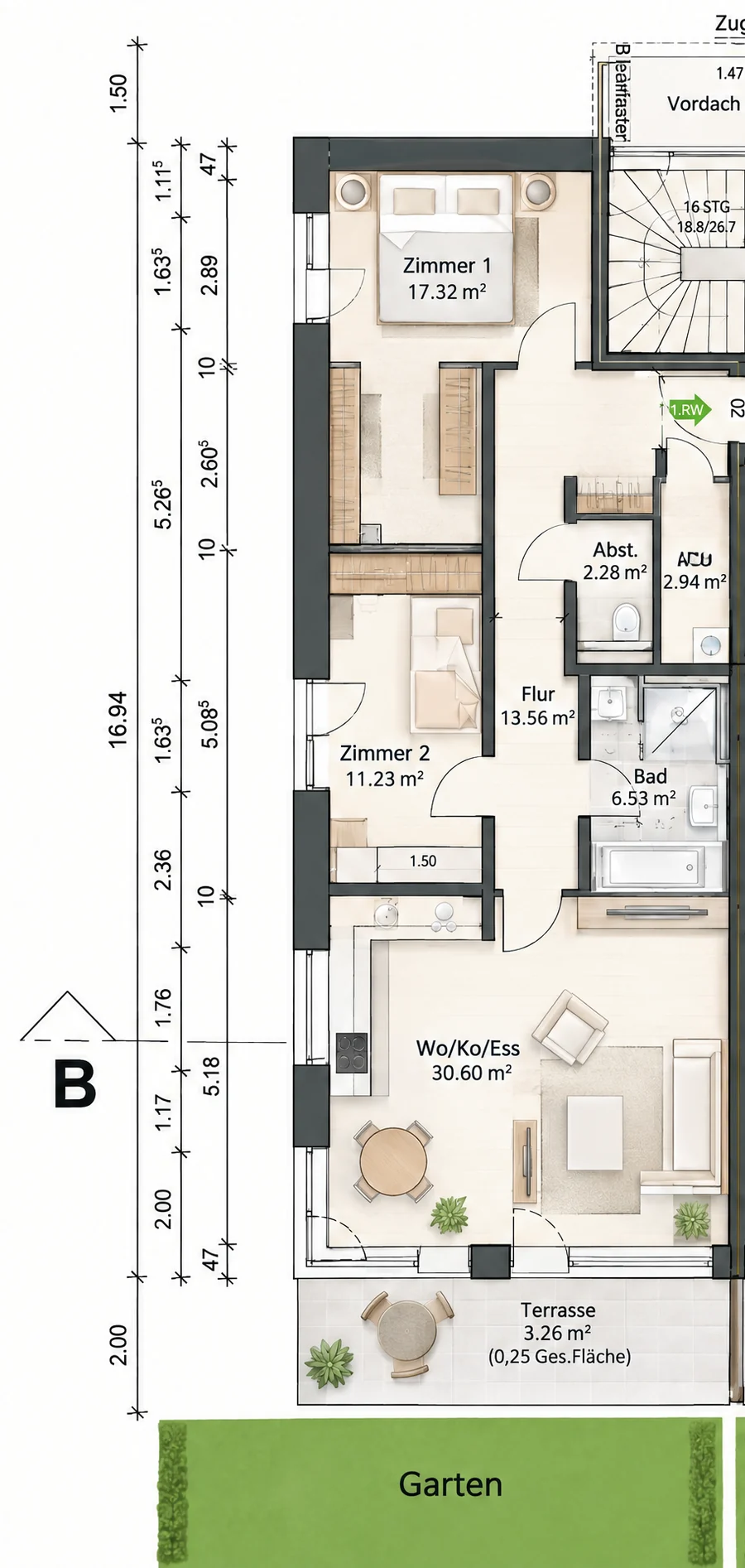 Floor plan WE 02, Ground floor