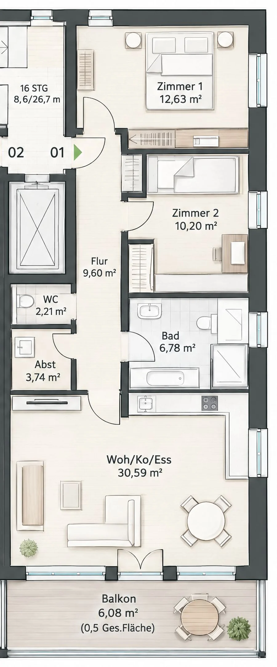 Floor plan WE 03, 1st floor