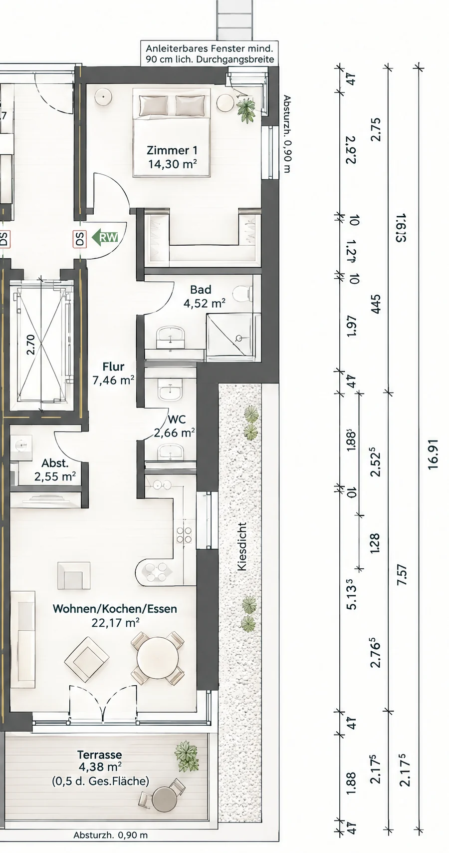 Floor plan WE 05, Penthouse